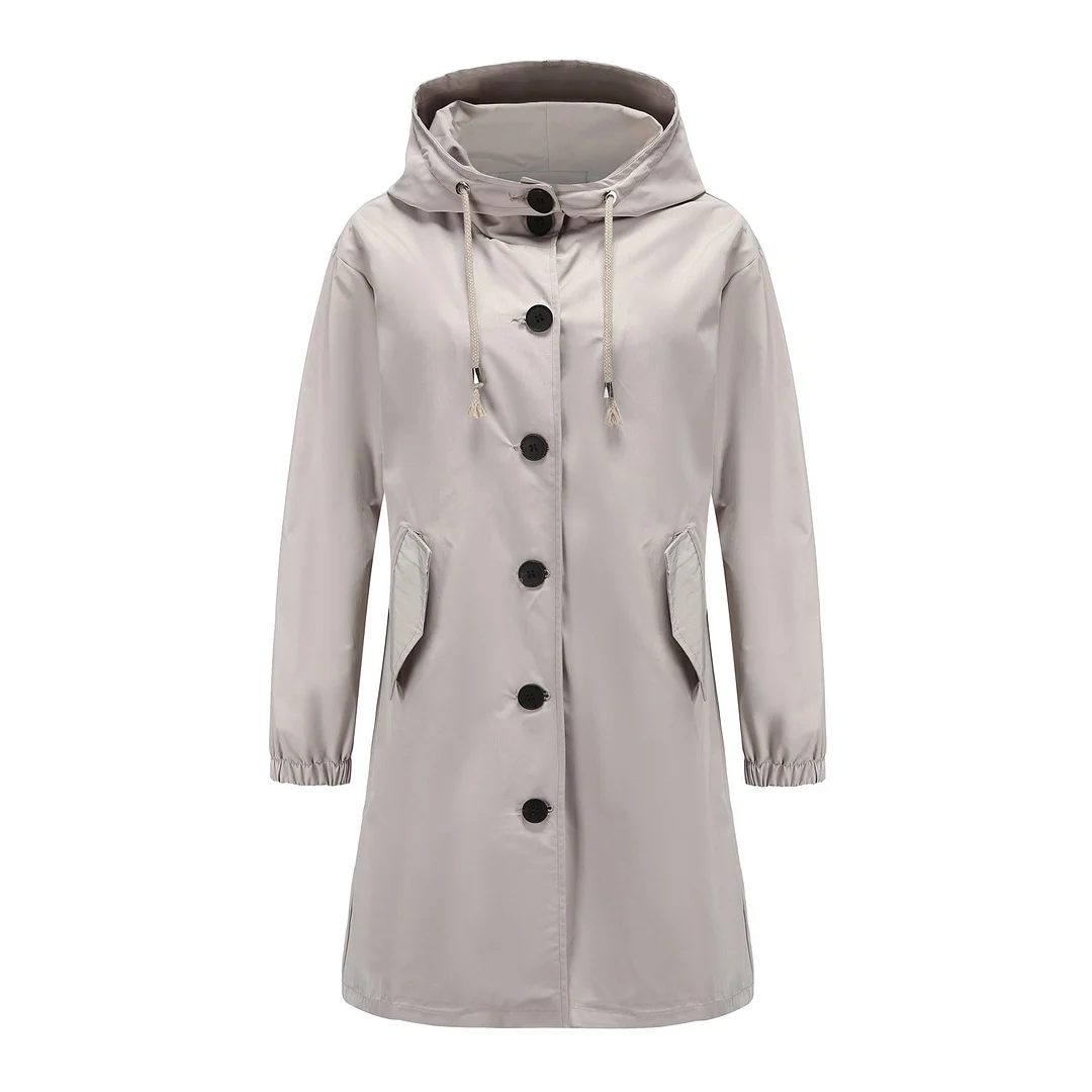 Women's Casual Long Loose Large Size Outdoor Jacket