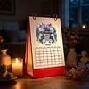 2027 New DIY Diamond Painting Flower Butterfly Desk Calendar Set 12-Month Flip Calendar Design Monthly Planner Office Desktop Decor