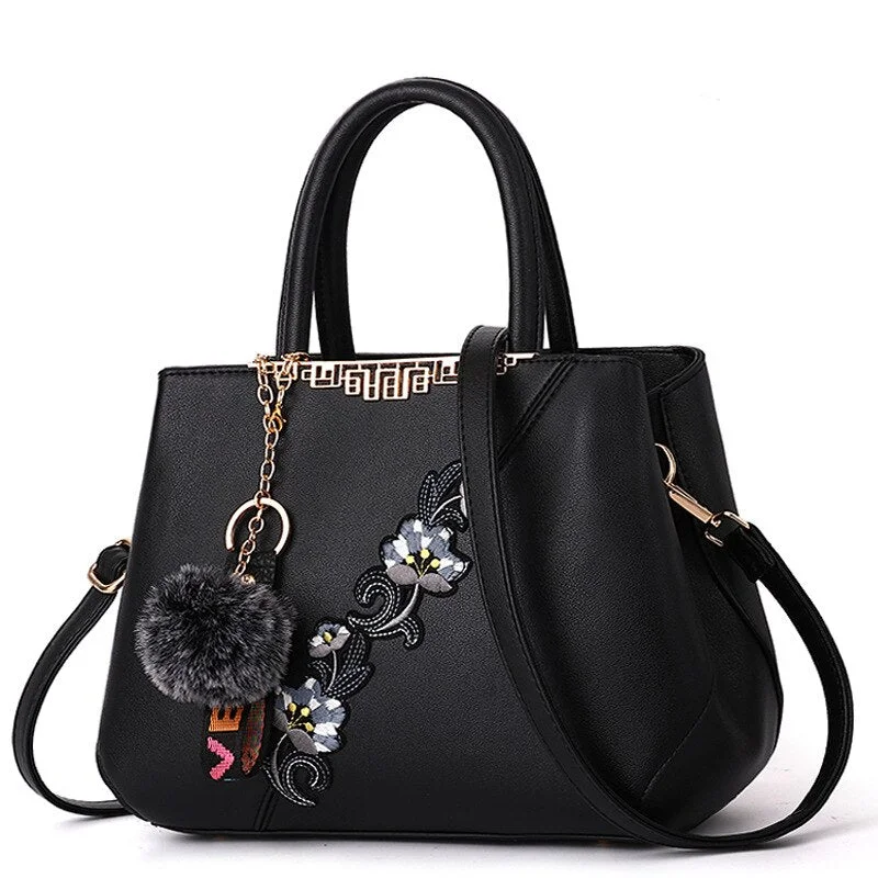 Newposs Embroidered Messenger Bags Women Leather Handbags Bags for Women 2022 Sac a Main Ladies Hand Bag Female bag new