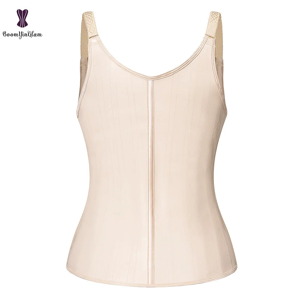 Adjustable Waist Trainer 25 Steel Boned Slimming Corset Workout Girdle Vest Latex Women Body Shaper Plus Size XS -6XL #663
