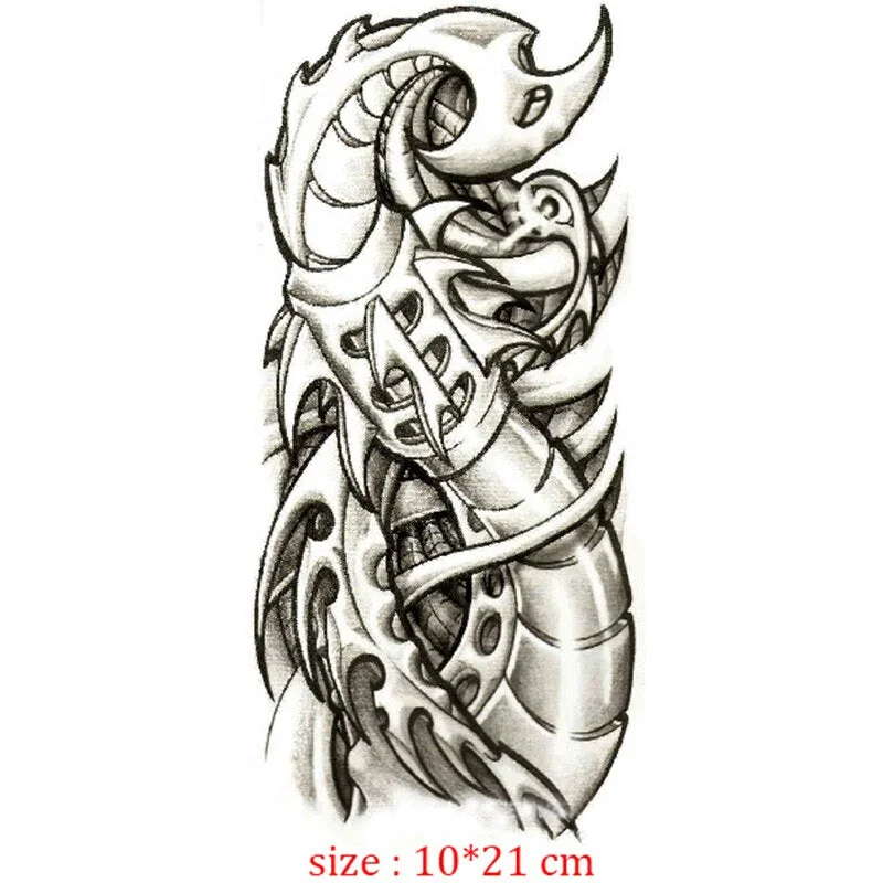 Tattoo Sticker machine gear waterproof Temporary hand arm leg back Tatoo Stickers Flash Fake Tattoos for girl Woman man
