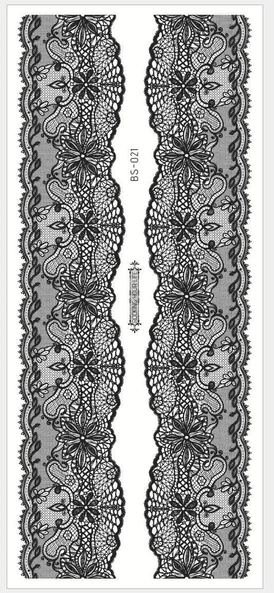 sexy tatoo for women girls waterproof temporary tattoos black henna lace stockings tattoo thigh legs fake big size femme woman