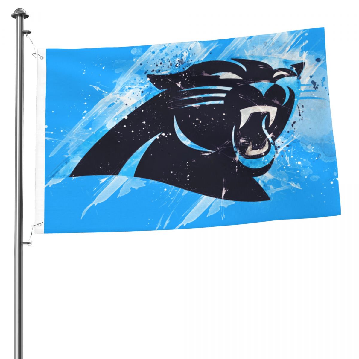 Carolina Panthers Logo Grunge Art 2x3FT Flag