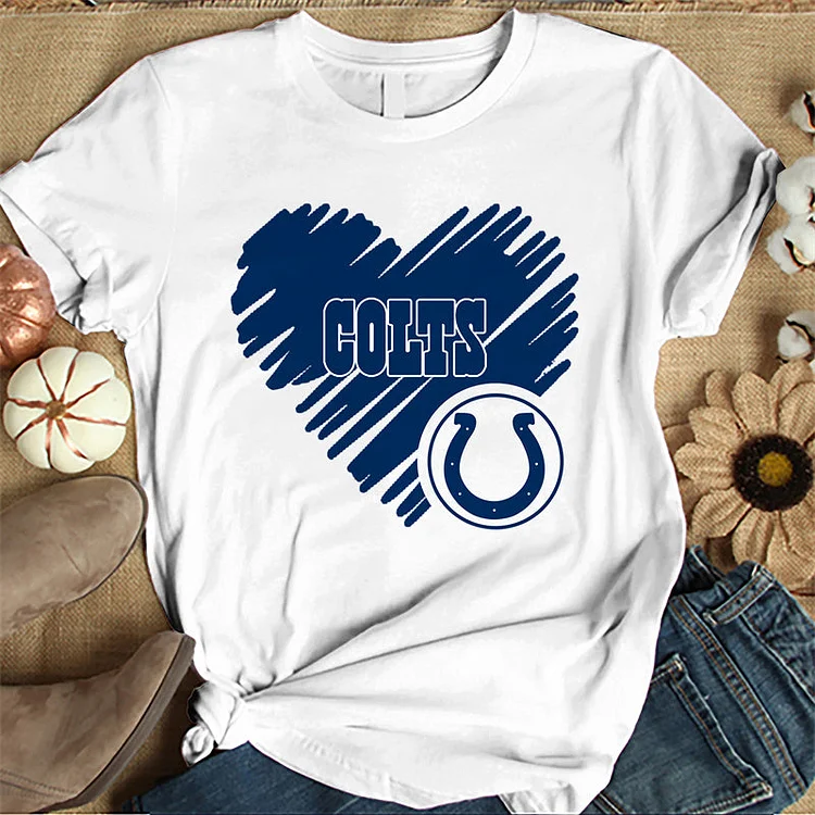 Indianapolis Colts Women's White Relaxed T-Shirt