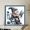 Gnome Going To Toilet-11CT Stamped Cross Stitch 45*45cm/17.72*17.72in tapestrymarket