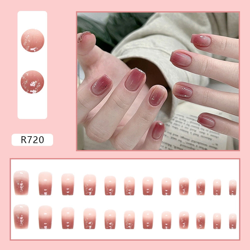 Simple And Cute Classic Style Autumn And Winter Wear Armor Cheap Hot Sale Nail Sticker Caramel Amber Finished Product Fake Nails