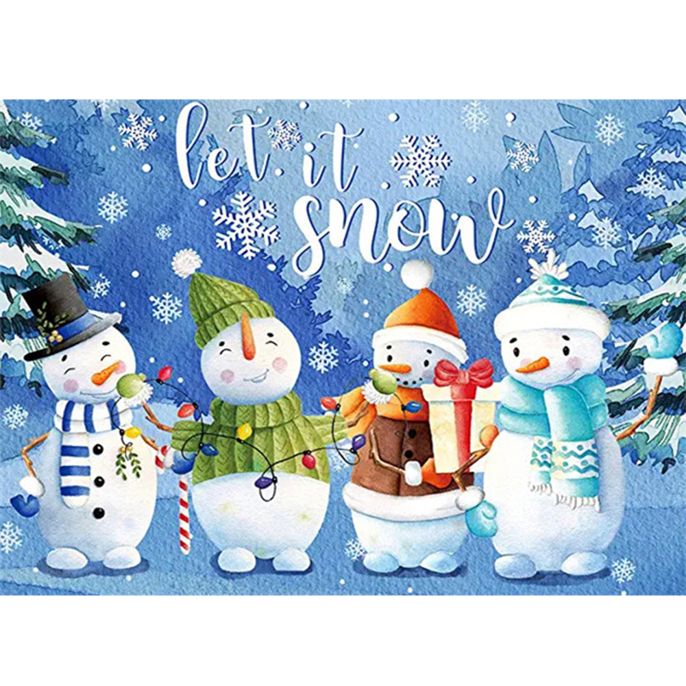 

Winter Snowman - Round Drill Diamond Painting - 40*30CM, 501 Original