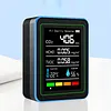 5-in-1 Indoor Air Quality Monitor USB Charging CO2 Detector with Temperature Humidity TVOC Display for Home Office Classroom Safety Monitoring