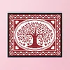 (Counted/Stamped) 11CT/14CT Oval Happiness Tree - Cross Stitch  28*21cm/11.02*8.27in(Brand)
