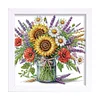 Butterfly Flower 5D DIY Partial Special Shaped Drill Diamond Painting With Frame Kit 17.2x17.2cm