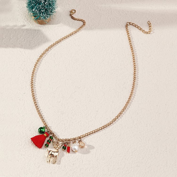 Christmas DIY multi-element pendant necklace-luchamp:luchamp