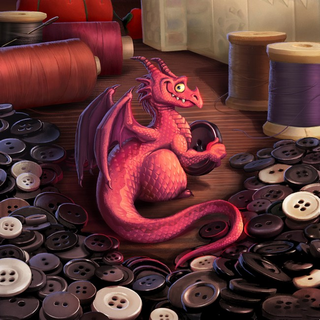 Button Dragon - Customized AB Drill Diamond Painting gbfke