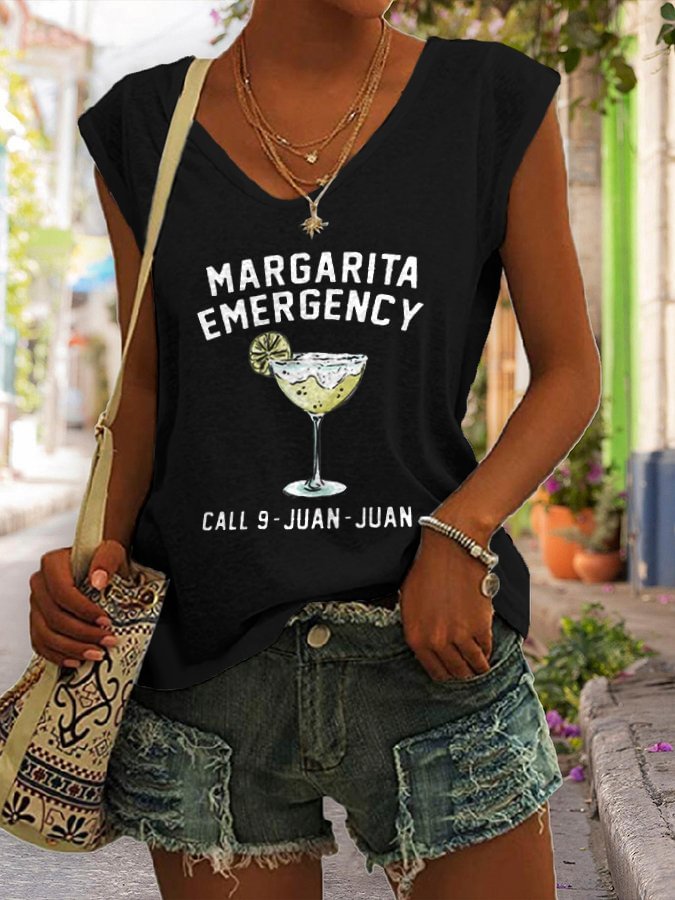 Margarita Emergency Call 9-Juan-Juan Casual Tank Top