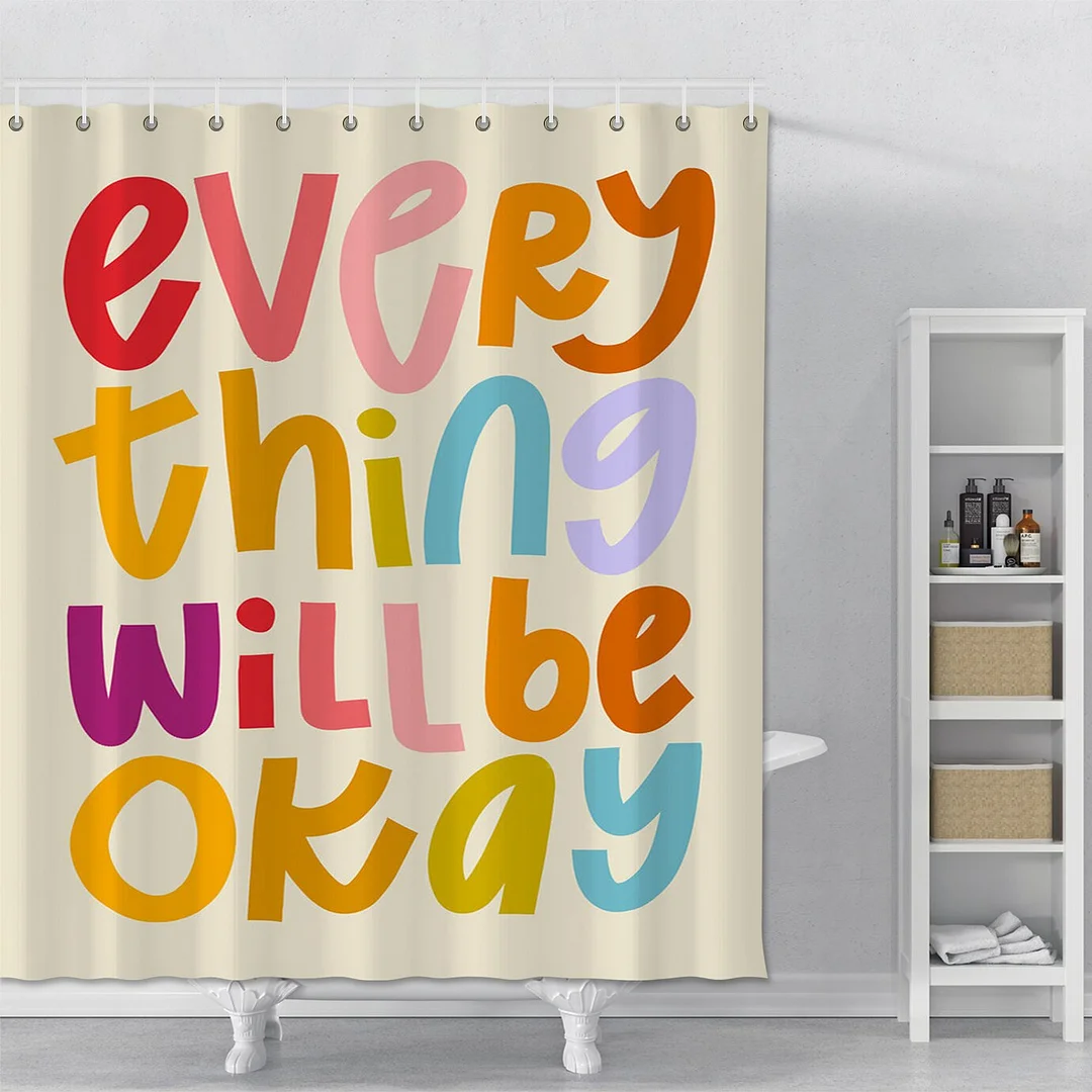 Creative Hands Shower Curtain For Bathroom Waterproof Shower Curtain Set With Hooks Polyester Fabric Bath Curtain Bathroom Decor