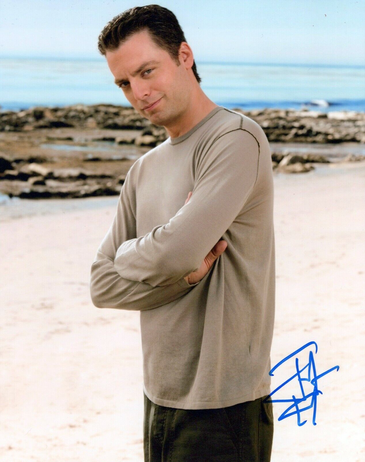 Justin Kirk head shot autographed Photo Poster painting signed 8x10 #1