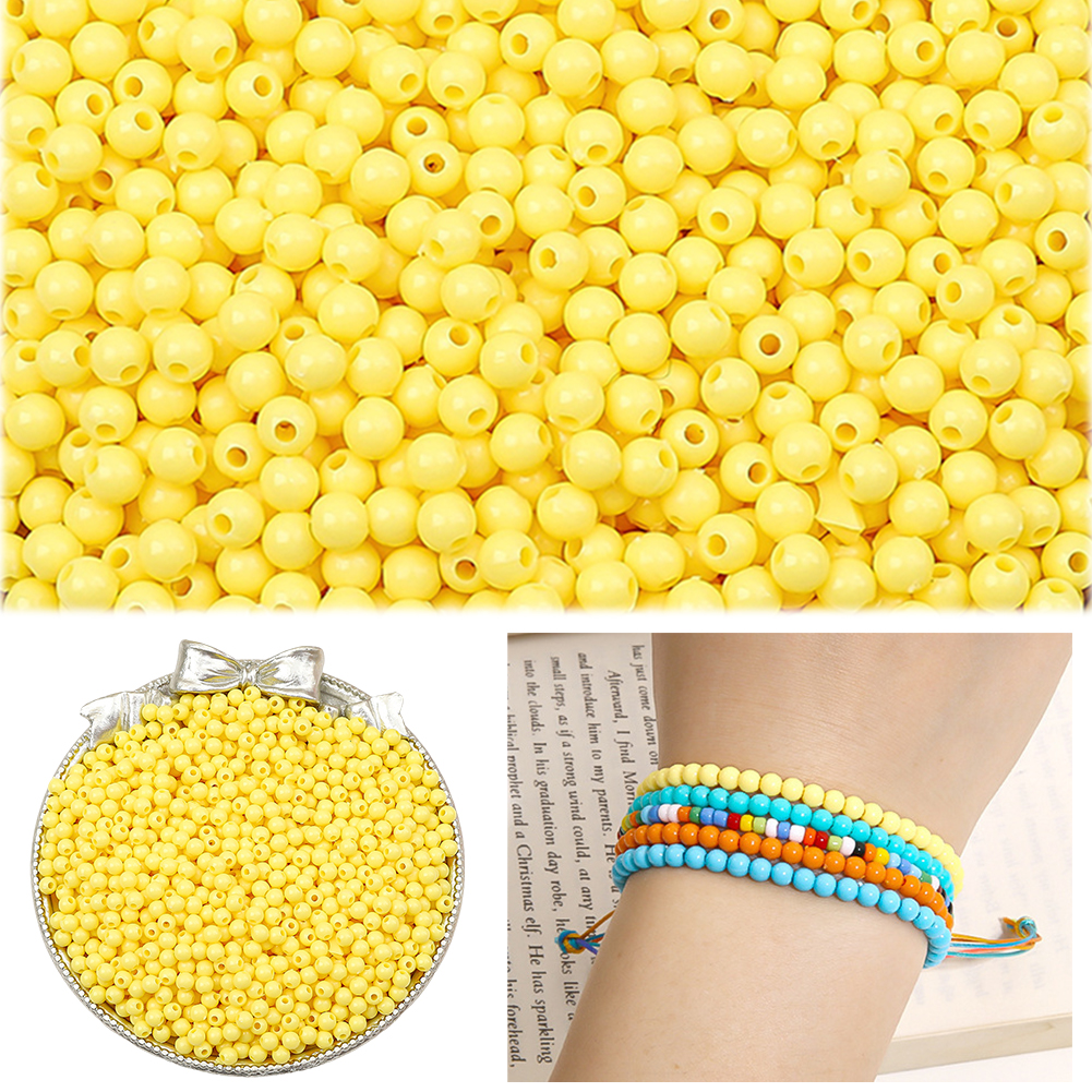 1800Pcs 3mm Acrylic Beads Decorative Craft Beads Small Beads for DIY Crafts (10)