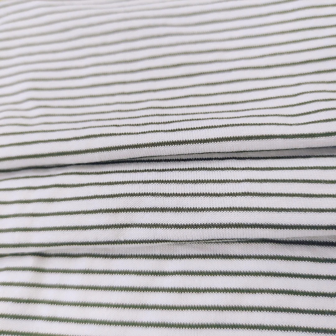 striped rayon yarn-dyed single jersey 