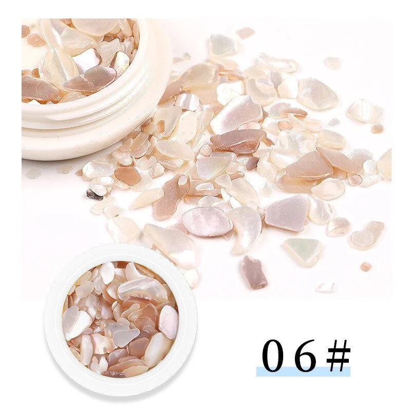 1box Black Color Nail Gems Fashion Shell Nail Stone Irregular Abalone Sequined Nail Decoration DIY Japanese Nail Art Design