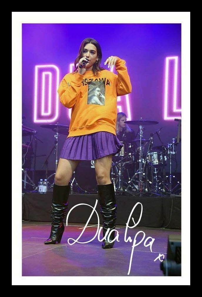 Dua Lipa Autograph Signed & Framed Photo Poster painting 8