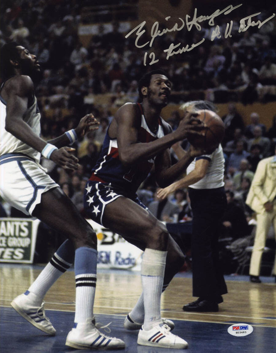 Elvin Hayes SIGNED 11x14 Photo Poster painting + All Star Washington Bullets PSA/DNA AUTOGRAPHED