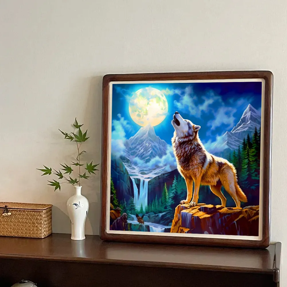 Diamond Painting - Full Round Drill - Wolf(Canvas|40*40cm)