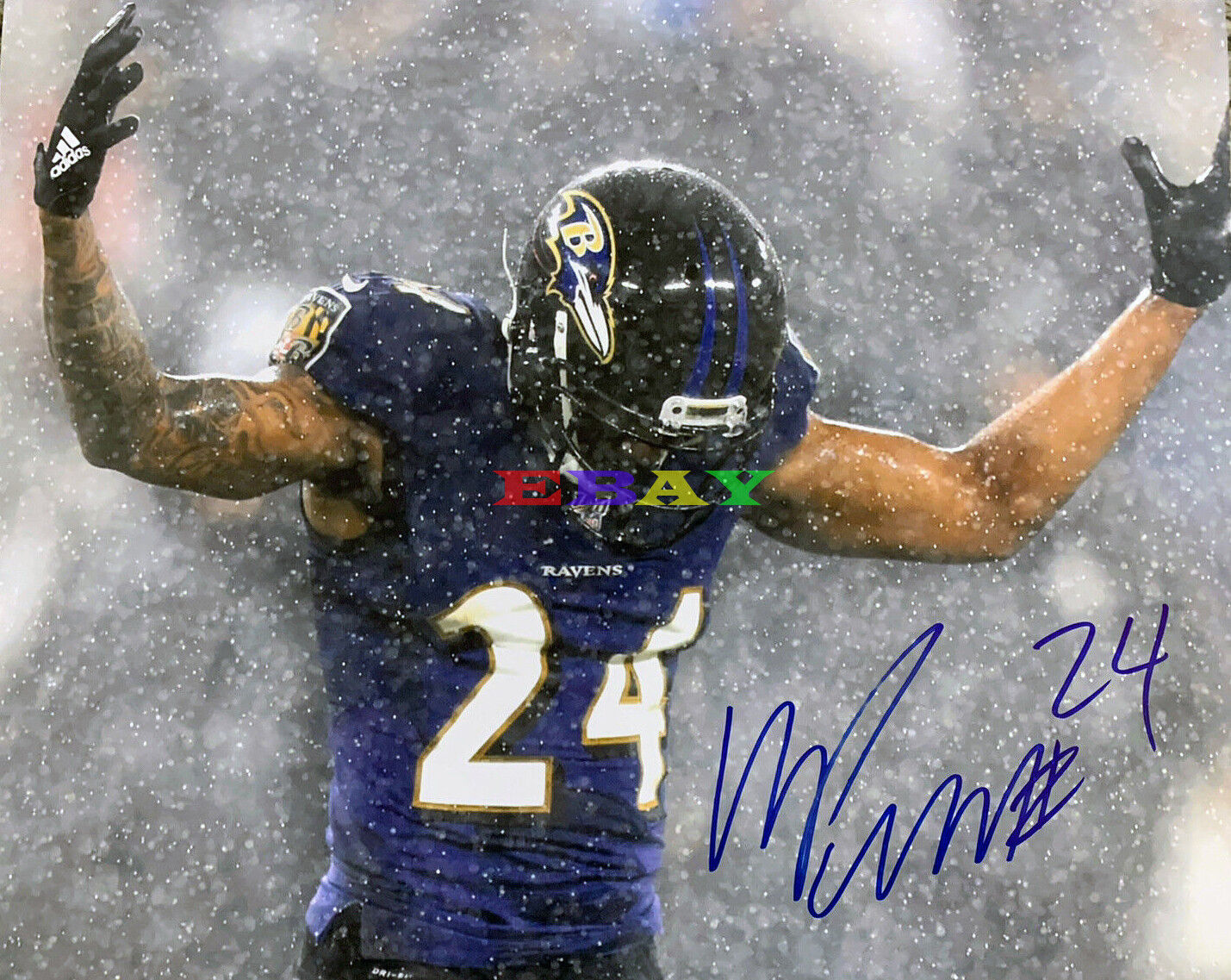 Marcus Peters Baltimore Ravens Signed 8x10 Autographed Photo Poster painting Reprint