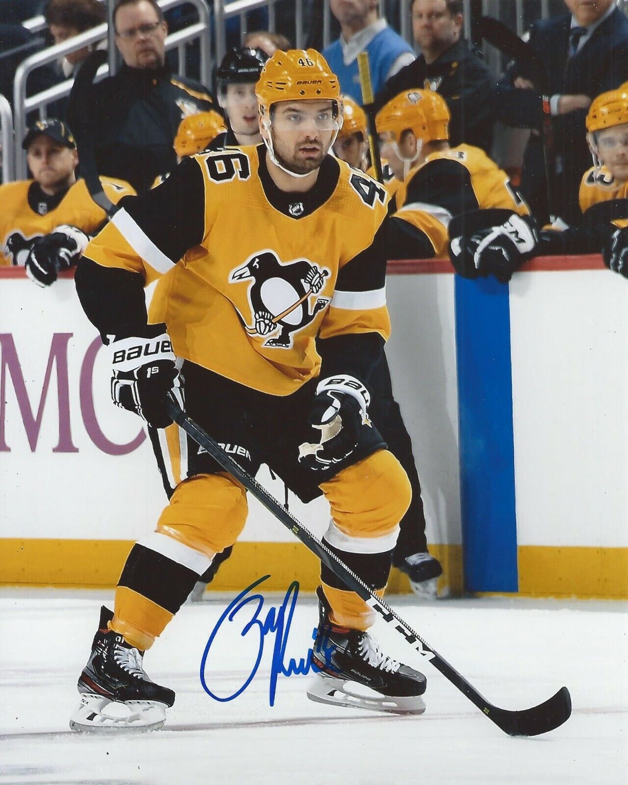 Zach Aston-Reese Signed 8x10 Photo Poster painting Pittsburgh Penguins Autographed COA