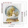 >SALE<5D DIY Full Round Drill Diamond Painting Xmas Crystal Ball Alphabet J 30x30cm