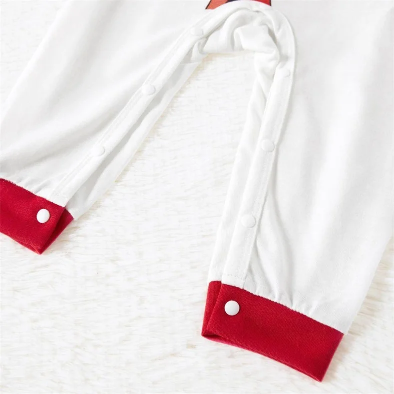 Christmas Reindeer and Letter Print Family Matching Raglan Long-sleeve Plaid Pajamas Sets (Flame Resistant)