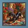 Diamond Painting -5D Full Round Drill Dachshund Puppy(40x40cm)