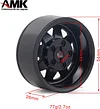 AMK 4Pcs Metal 12mm Hex Hub 1.9 Beadlock Wheels Rims for 1/8 1/12 1/10 RC Crawler Axial SCX10 90046 90047 RC4WD D90 Landies FJ40 TF2