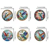 6pcs/set DIY Special-shaped Diamond Painting Wall-mounted Key Hook Kit (Hummingbird)