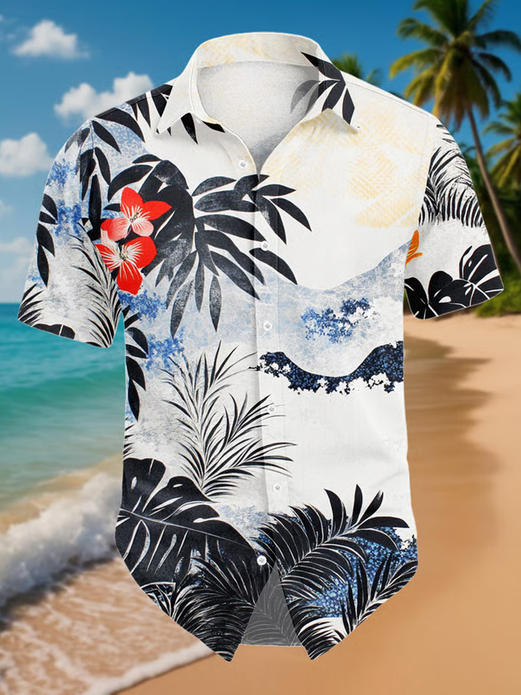 Men's Hawaiian Japanese Art Print Shirt