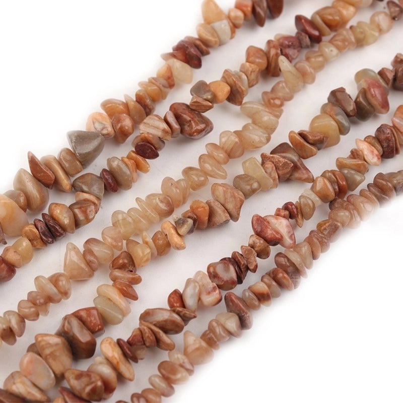 Semi-finished Natural Crystal Jade Loose Irregular Gravel Demagnetizing Stone Beaded