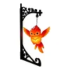 Glowing Owl Metal Bookend Lamp Iron Shelf Organizer Vintage Style