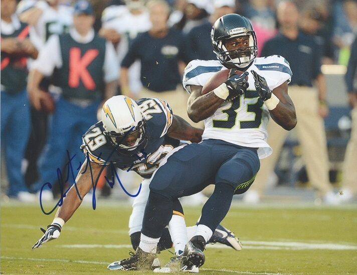 *CHRISTINE MICHAEL*SIGNED*AUTOGRAPHED*Photo Poster painting*SEATTLE*SEAHAWKS*NFL*COA*8.5X11