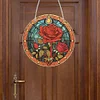 Diamond Painting Single-Side Acrylic Rose Hanging Pendant for Office Home Decor