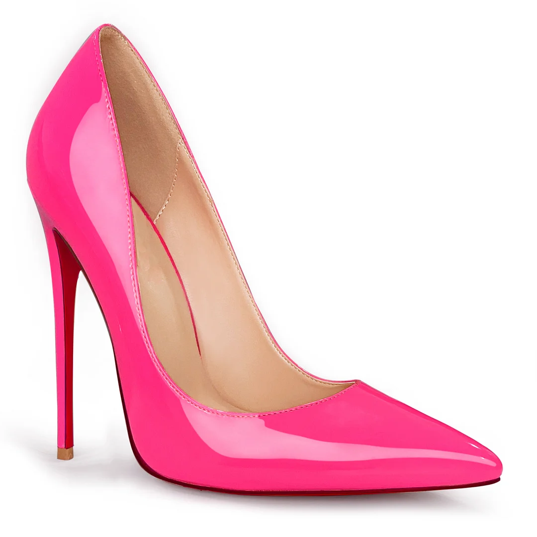 120mm Red Bottom Women's Pointed Toe Party Wedding High Heels-MERUMOTE