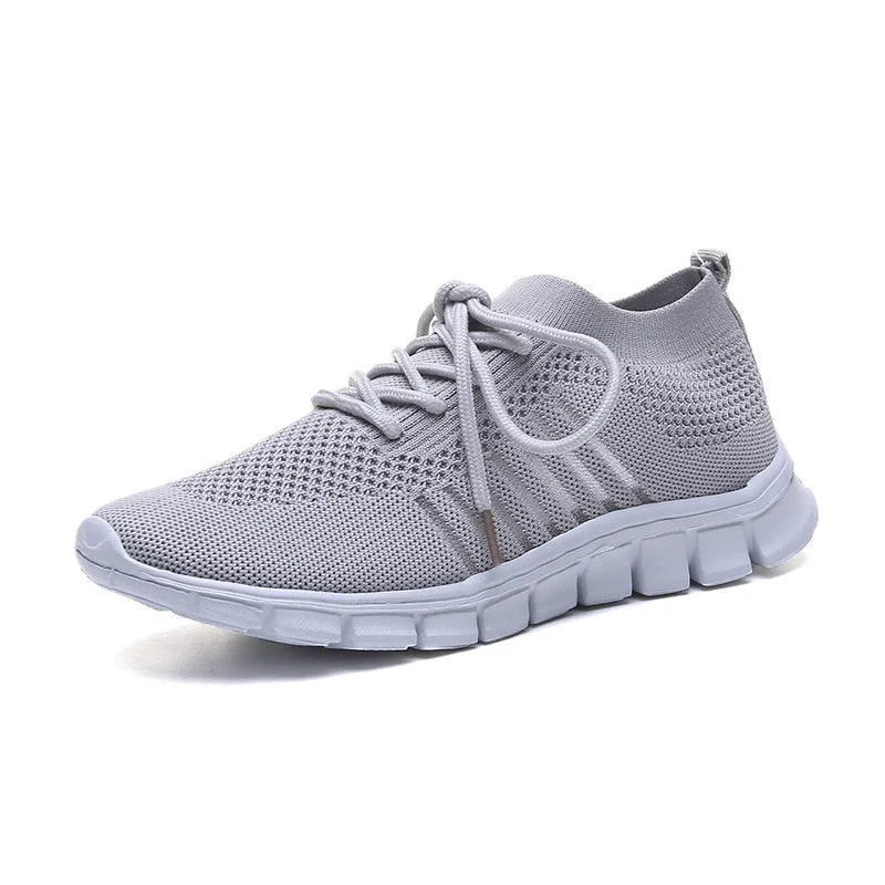 Women Shoes 2022 Summer Mesh Breathable Sneakers Women Platform Casual Sport Shoes Women Comfort Lace Up Running Shoes Plus Size