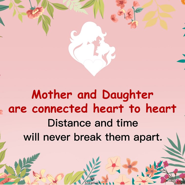 Gift Card - Mother And Daughter Are Connected Heart To Heart