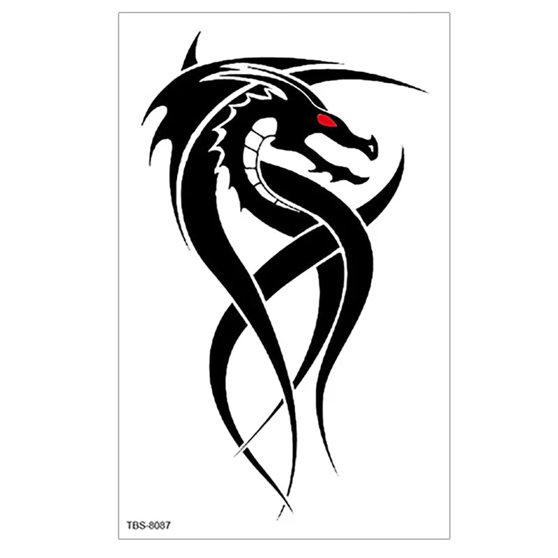 Waterproof Temporary Tattoo wolf tiger totem Fake Tatto Flash Tatoo cross angel Hand Arm middle size art Tattoos for Women men