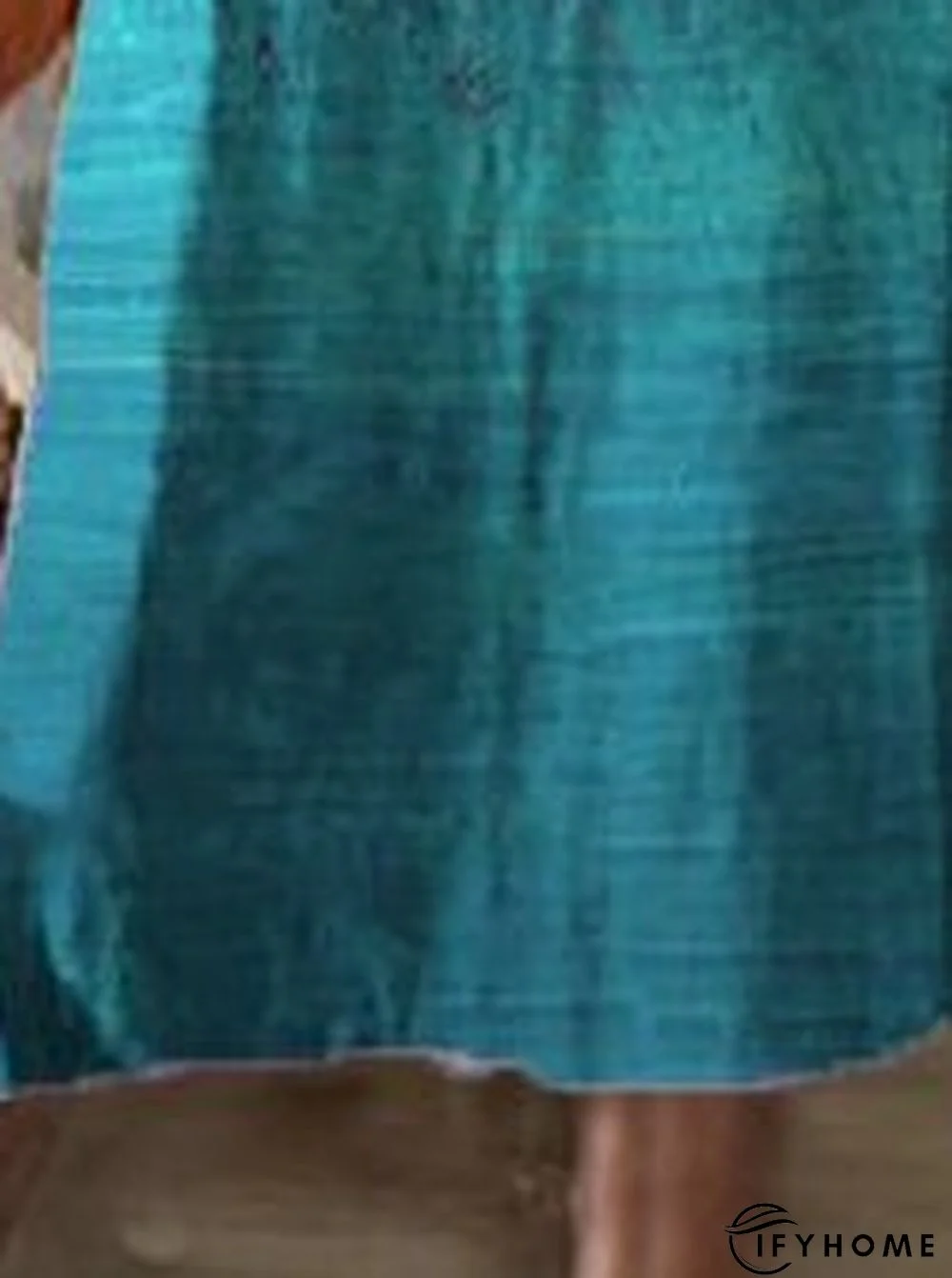 Loose Floral Casual Crew Neck Midi | IFYHOME