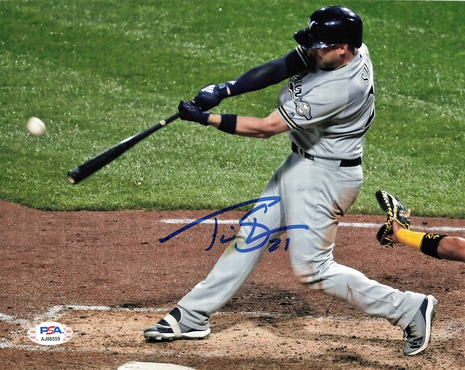 Travis Shaw signed 8x10 Photo Poster painting PSA/DNA Milwaukee Brewers Autographed