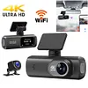 4K Dash Cam Car DVR Built-In WiFi Dual Lens Car Camcorder 24Hour Parking Monitor