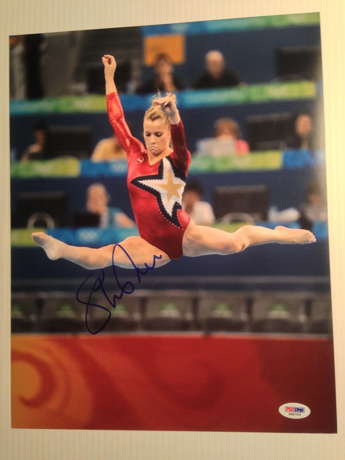 SHAWN JOHNSON USA GOLD OLYMPIC Authentic AUTOGRAP SIGNED 11X14 Photo Poster painting PSA DNA COA