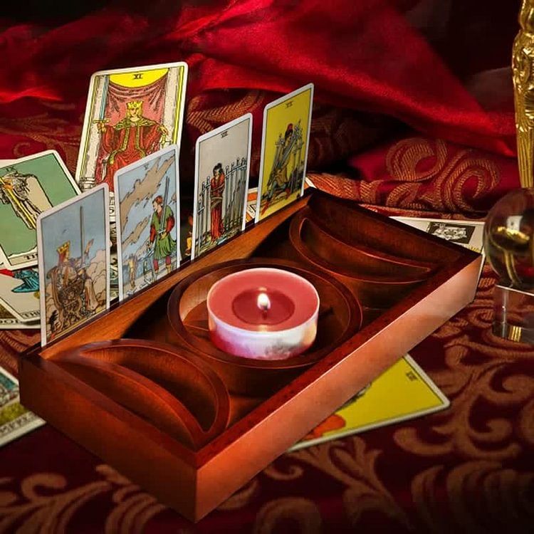 Moon Child Crystal And Tarot Compartment Box