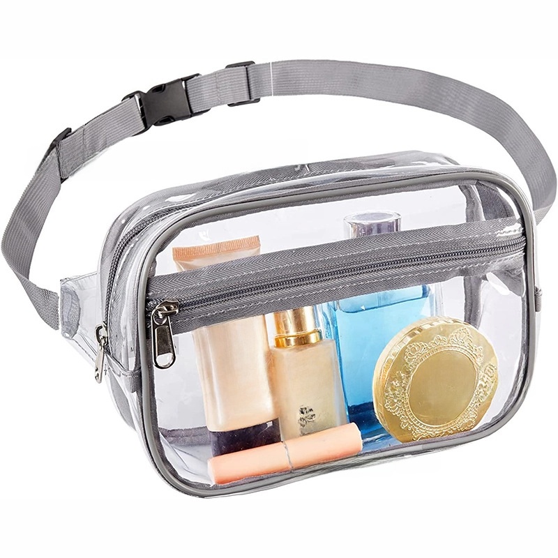Transparent Waist Bag Men’s And Women’s Stadium Approved Belt Bag With Adjustable Shoulder Strap, Suitable For Holiday Game Travel