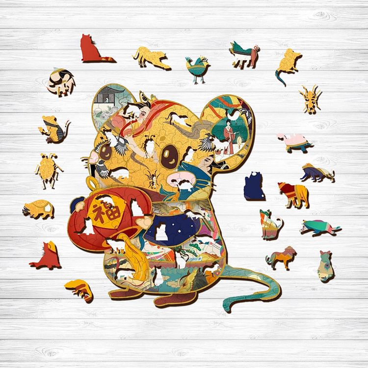 Rats Wooden Jigsaw Puzzle