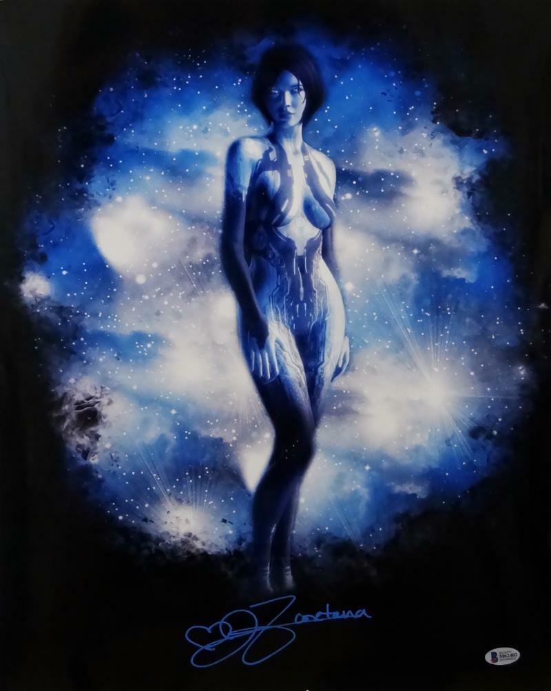 Jen Taylor Autographed Cortana (Halo) 16x20 Photo Poster painting- Beckett Auth *Blue