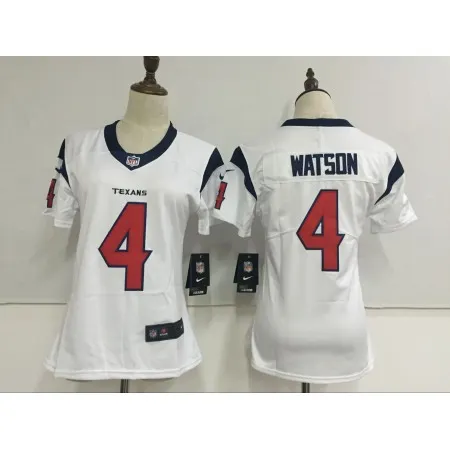 Women's  Houston Texans #4 Deshaun Watson White Stitched NFL Vapor Untouchable Limited Jersey